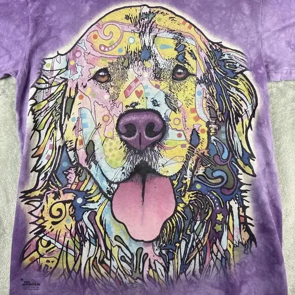 The Mountain Dean Russo Love Dog Retriever Tie Dyed T-Shirt Size Medium - Picture 2 of 6